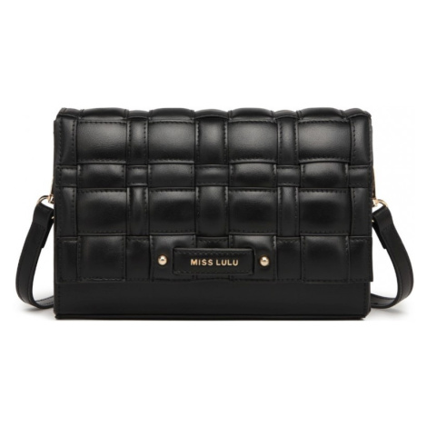 Miss Lulu dámska textúrovaná menšia kabelka LH2202 - čierna