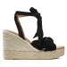 Manebi Espadrilky Hamptons Wedge Espadrilles With Knot K 1.0 WS Čierna