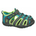 Sivo-zelené detské sandále na suchý zips Bobbi Shoes