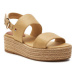 Tommy Hilfiger Espadrilky Mid Wedge Sandal FW0FW07885 Béžová