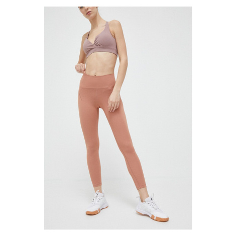 Legíny adidas Performance Yoga Studio Luxe dámske, oranžová farba, jednofarebné