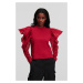 Mikina Karl Lagerfeld Fabric Mix Sweatshirt Chili Pepper