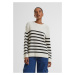 Women's striped sweater cream/black