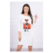 Dress with 3D graphics Remarkable ecru