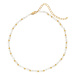 Hot Diamonds Pozlátený perličkový náhrdelník s diamantom Jac Jossa Soul DN156/DN157 40 - 45 cm