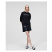 Mikina Karl Lagerfeld Elongated Logo Zebra Sweat Čierna