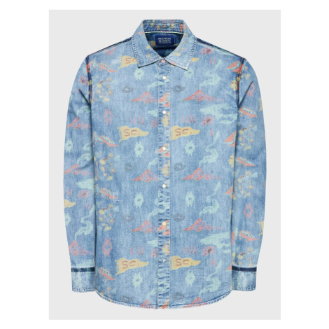 Scotch & Soda džínsová košeľa 167258 Modrá Regular Fit