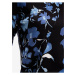 Modro-čierny dámsky kvetovaný sveter Desigual Darky