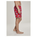 Swim shorts with burnt/rose pattern