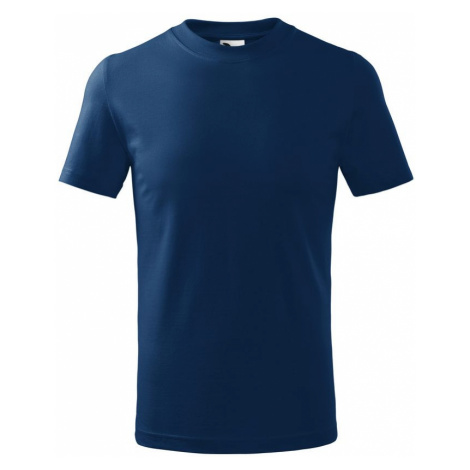 MALFINI Detské tričko Basic - Polnočná modrá