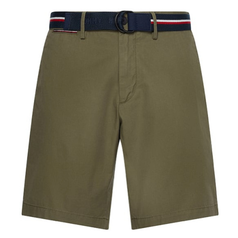 Tommy Hilfiger Krátke nohavice - BROOKLYN LIGHT TWILL zelené