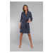 Montana 3/4 sleeve bathrobe - navy blue