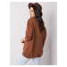 HNEDÁ OVERSIZED MIKINA RV-BL-5185.81P-BROWN