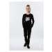 Dievčenské tričko s dlhým rukávom AUTHORITY KIDS T-POWER black