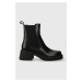 Kožené topánky chelsea Vagabond Shoemakers DORAH dámske, čierna farba, na podpätku, 5642.001.20