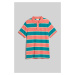 POLOKOŠEĽA GANT STRIPE PIQUE SS POLO OCEAN TURQUOSIE