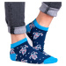 Yoclub Členkové vtipné bavlnené ponožky Vzory farieb SKS-0086U-A500 Námornícka modrá