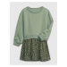 Zelené dievčenské mikinové šaty GAP