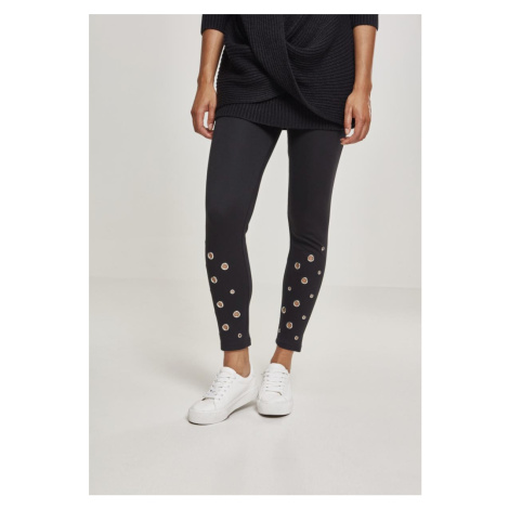 Women's leggings with eyelet black Urban Classics