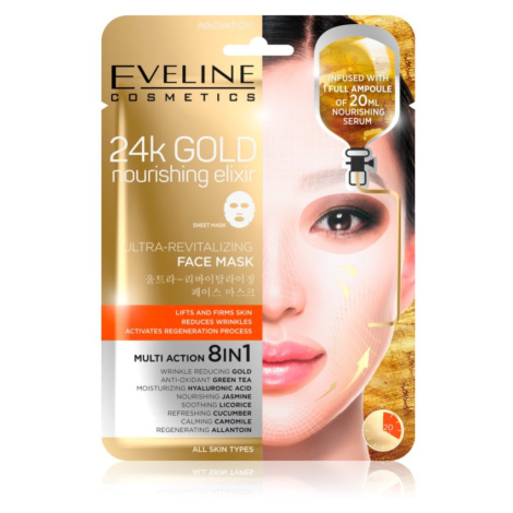 Eveline Cosmetics 24k Gold Nourishing Elixir liftingová maska