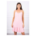 Dress with thin straps powder pink