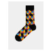 Čierne vzorované ponožky Happy Socks Optic Square