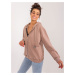 Women's dark beige sweatshirt with pockets