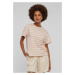 Women's Striped Box T-Shirt Cream/Pink