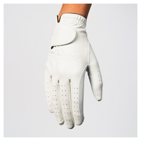 Dámska golfová rukavica Soft pre ľaváčky biela INESIS