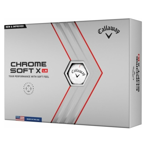 Callaway Chrome Soft X LS 2022 Golf Balls White Basic Golfové lopty