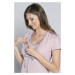Svetloružová tehotenská nočná košeľa Felicita