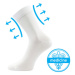 Lonka Drmedik Unisex ponožky s voľným lemom - 3 páry BM000003618800101388 biela