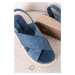 Modré platformové sandále 170775