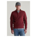 MIKINA GANT SACKER RIB HALF ZIP WINE RED