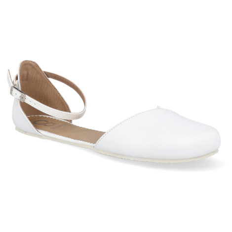 Barefoot sandále Shapen - Poppy II White N biele