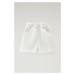 Šortky Woolrich Cotton Twill Short Plaster White