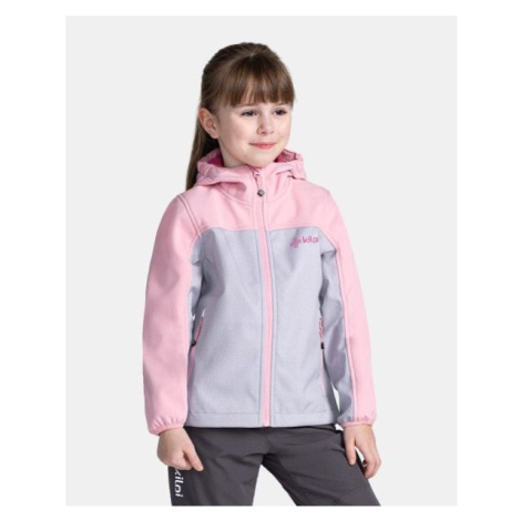 Girls' softshell jacket KILPI RAVIA-J Light pink