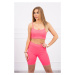 Set with high waisted pink neon trousers