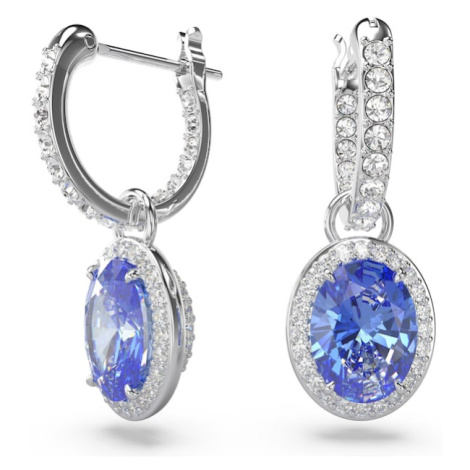 Swarovski Náušnice 'Una drop earrings'  modrá / strieborná / priehľadná