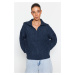 Trendyol Blue Soft Textured Thick Knit Detail Knitwear Sweater