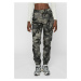 Camo Cargo Women's High Waisted Trousers Dark Masks