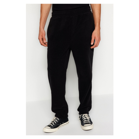 Trendyol Black Regular/Regular Fit Warm Fleece Hidden Lace Up Sweatpants