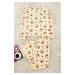 Trendyol Green-Multicolored 100% Cotton Avocado and Heart Patterned Knitted Pajama Set