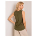 Khaki women's top with lace