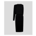 Šaty Karl Lagerfeld Asymmetric Knit Dress Čierna