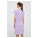 Šaty Helly Hansen fialová farba, mini, rovný strih, 34346