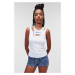 Tričko Karl Lagerfeld Jeans Klj Layered Ribbed Tanktop White