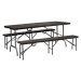 La Proromance Folding Table W180 + 2 ks Folding Bench W180