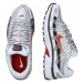 Nike Sportswear Nízke tenisky 'P-6000'  červená / čierna / strieborná / biela