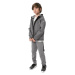 Chlapčenská turistická softshellová bunda 4F JUNIOR BOYS SOFTSHELL JSFM001-24M-MIDDLE GREY MELAN